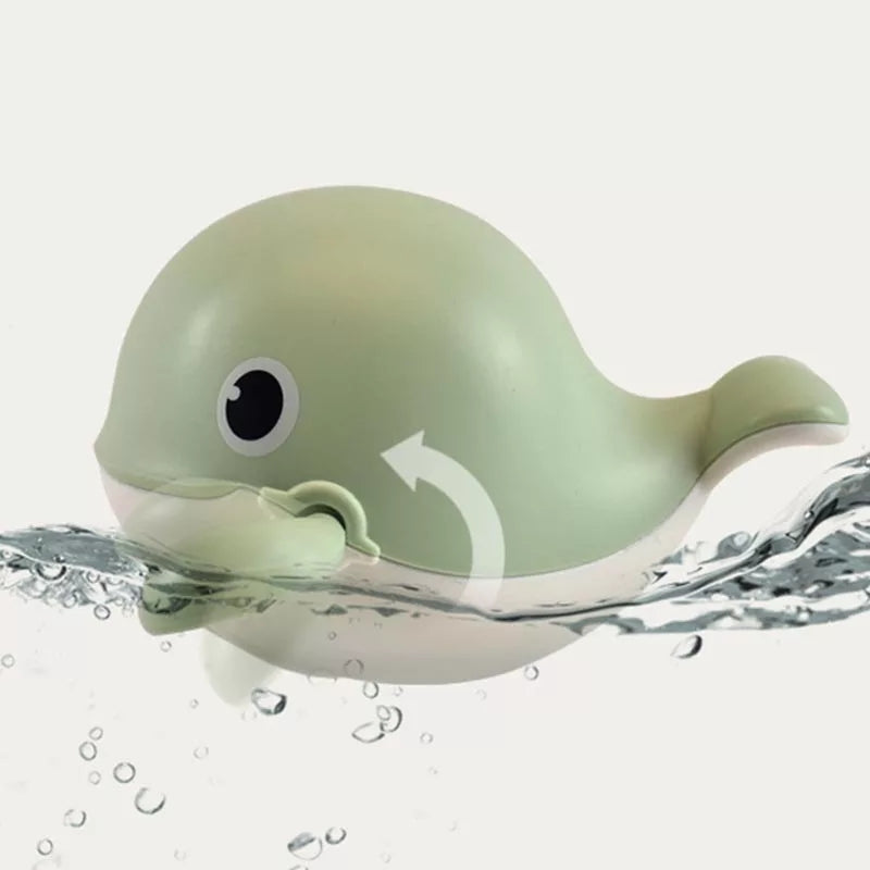 van Theo® - Badspeeltje Walvis - Opwindbaar Badspeelgoed - Water Speelgoed voor in Bad - Roze - Vanaf 1 jaar