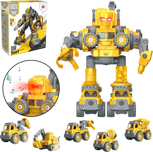 Robot Transformers - Speelgoed Auto 5-in-1 Set - Bouwpakket (50% KORTING - OP=OP)
