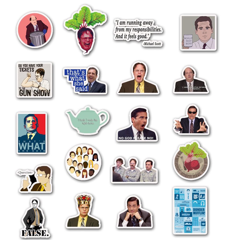 The Office Stickers - Michael Scott - set 50 stuks - Laptop Stickers - Stickervellen