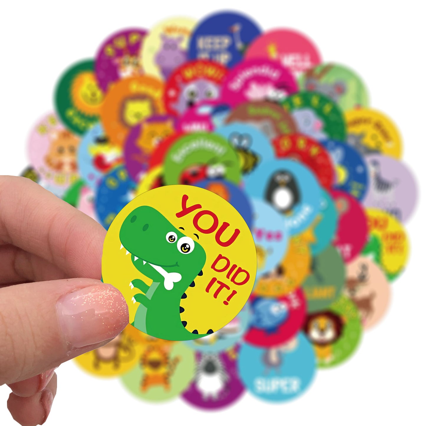 Motivatie Stickers - Complimenten - set 50 stuks - Laptop Stickers - Stickervellen