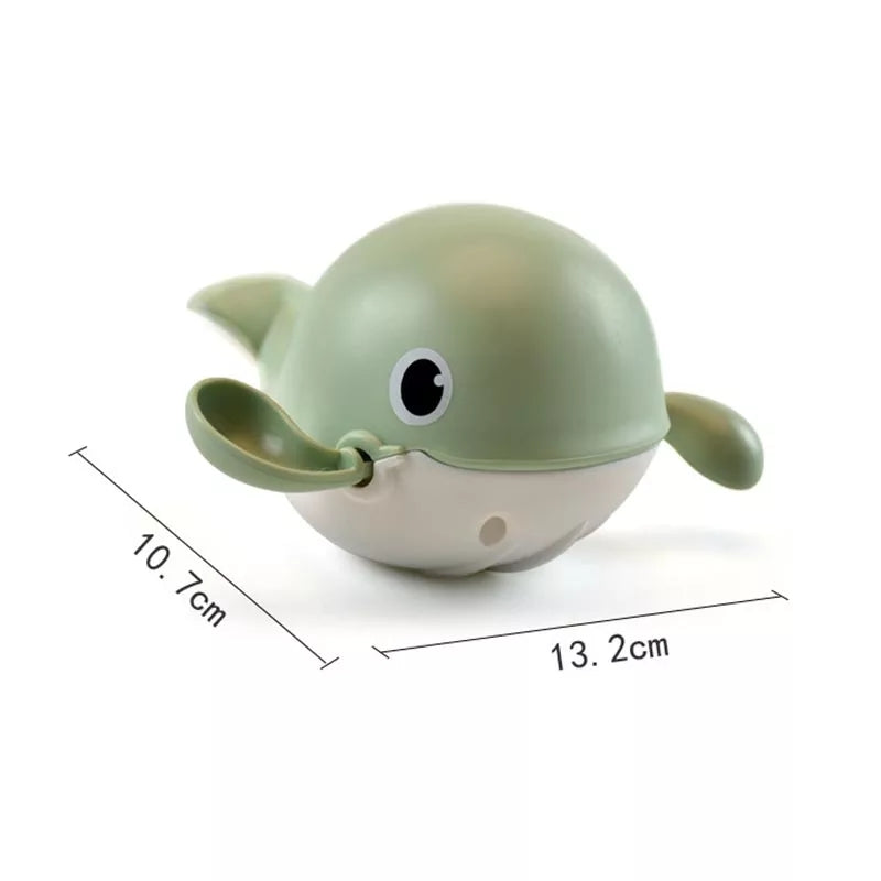 van Theo® - Badspeeltje Walvis - Opwindbaar Badspeelgoed - Speelgoed voor in Bad - Grijs - Vanaf 1 jaar