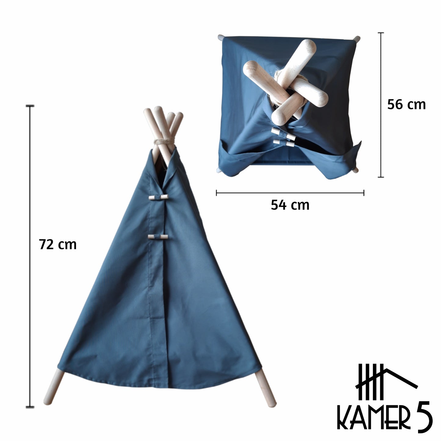 Kattenmand Oxford Luxury Tipi Tent - Kattenbed Antraciet-Grijs
