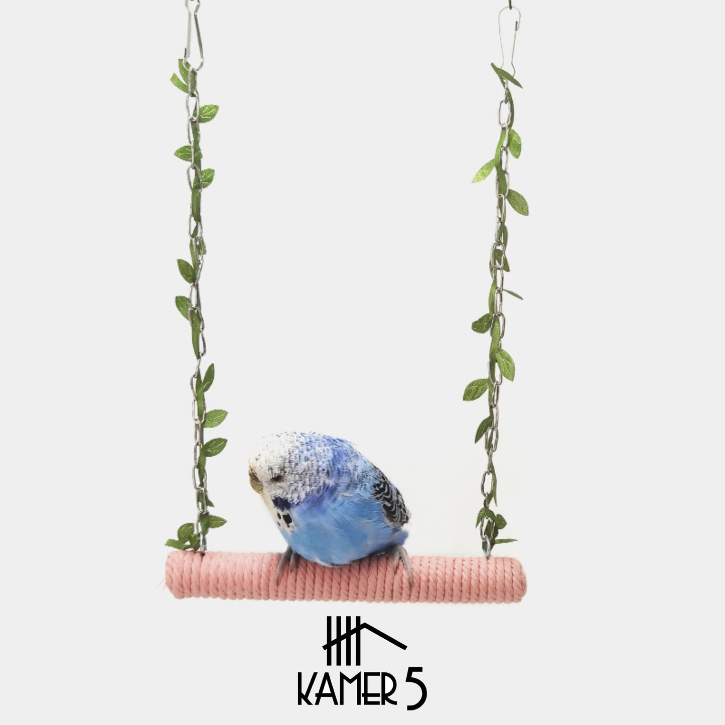 Vogel Schommel Bali - Hout - Ketting - 15 x 24 cm - Vogelkooi - Parkieten Speelgoed - Kanarie