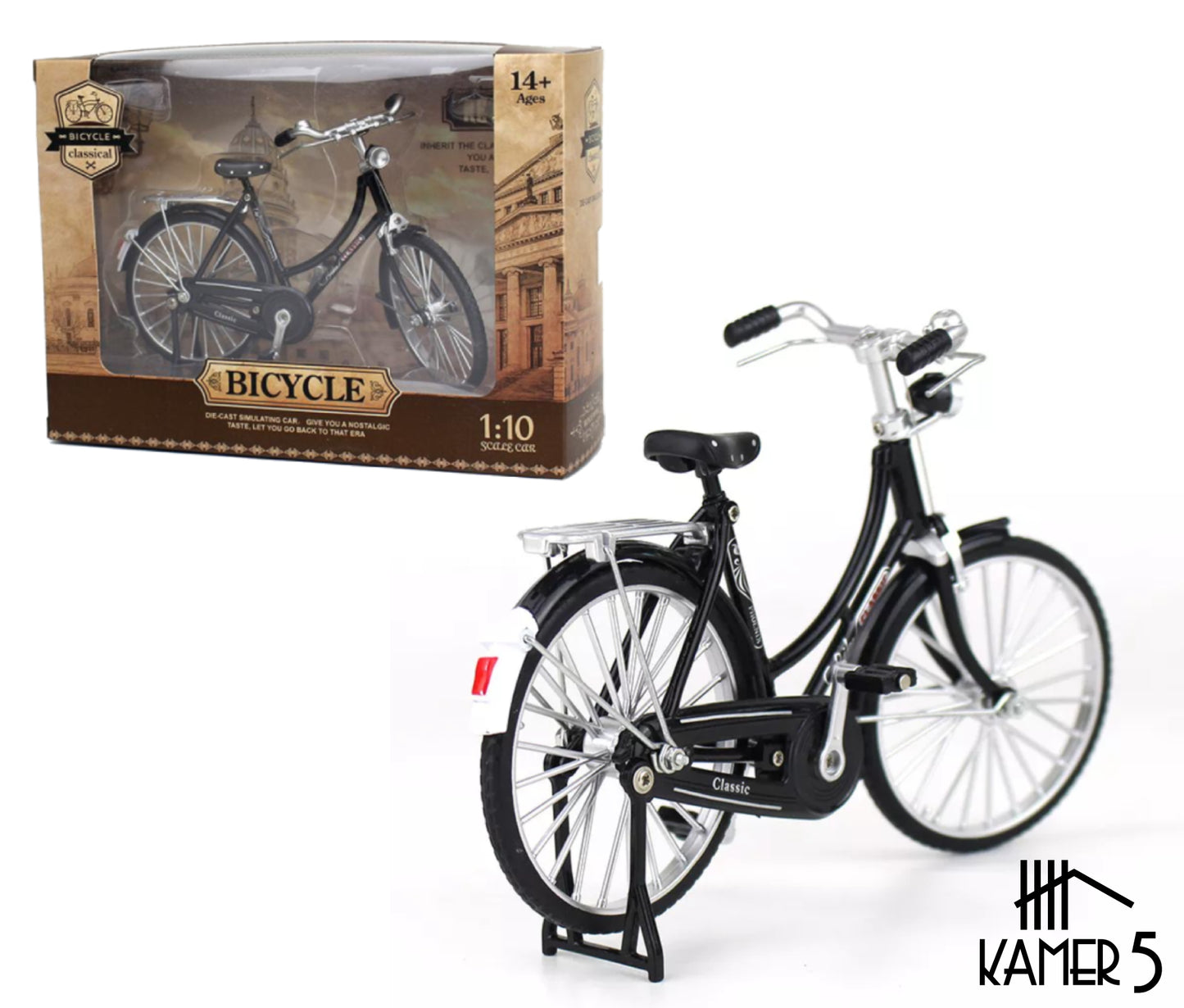 Kamer 5® Modelbouw Fiets - Damesfiets Zwart
