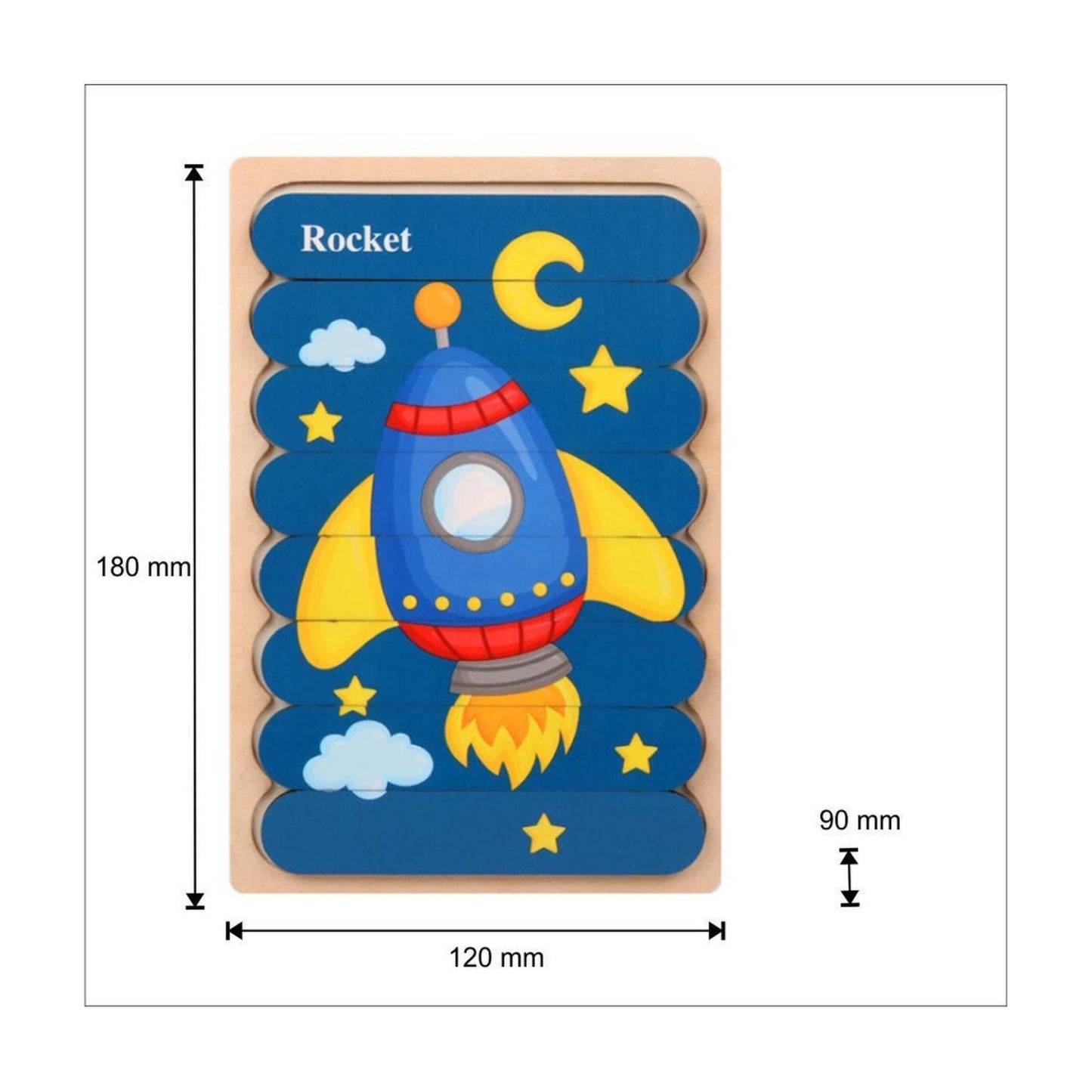Houten Puzzel - Dubbelzijdige Kinderpuzzels - Set 4-in-1 - Montessori Speelgoed - Set Voertuigen