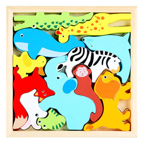 Houten Puzzel - Houten Speelgoed - 3D Puzzel - Kinderen - Voordeelset