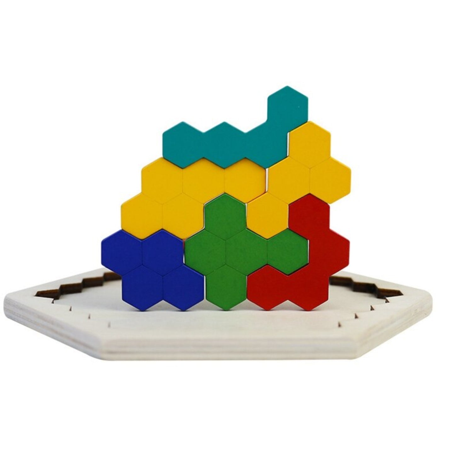 Kinderpuzzel Hexagon - Kleuren en Vormen - Kinderspeelgoed - Educatief Speelgoed - Vanaf 3 jaar