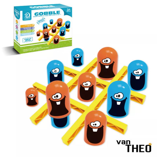 van Theo® Gobble Game - Boter Kaas & Eieren spel- Tic Tac Toe - Smartgames