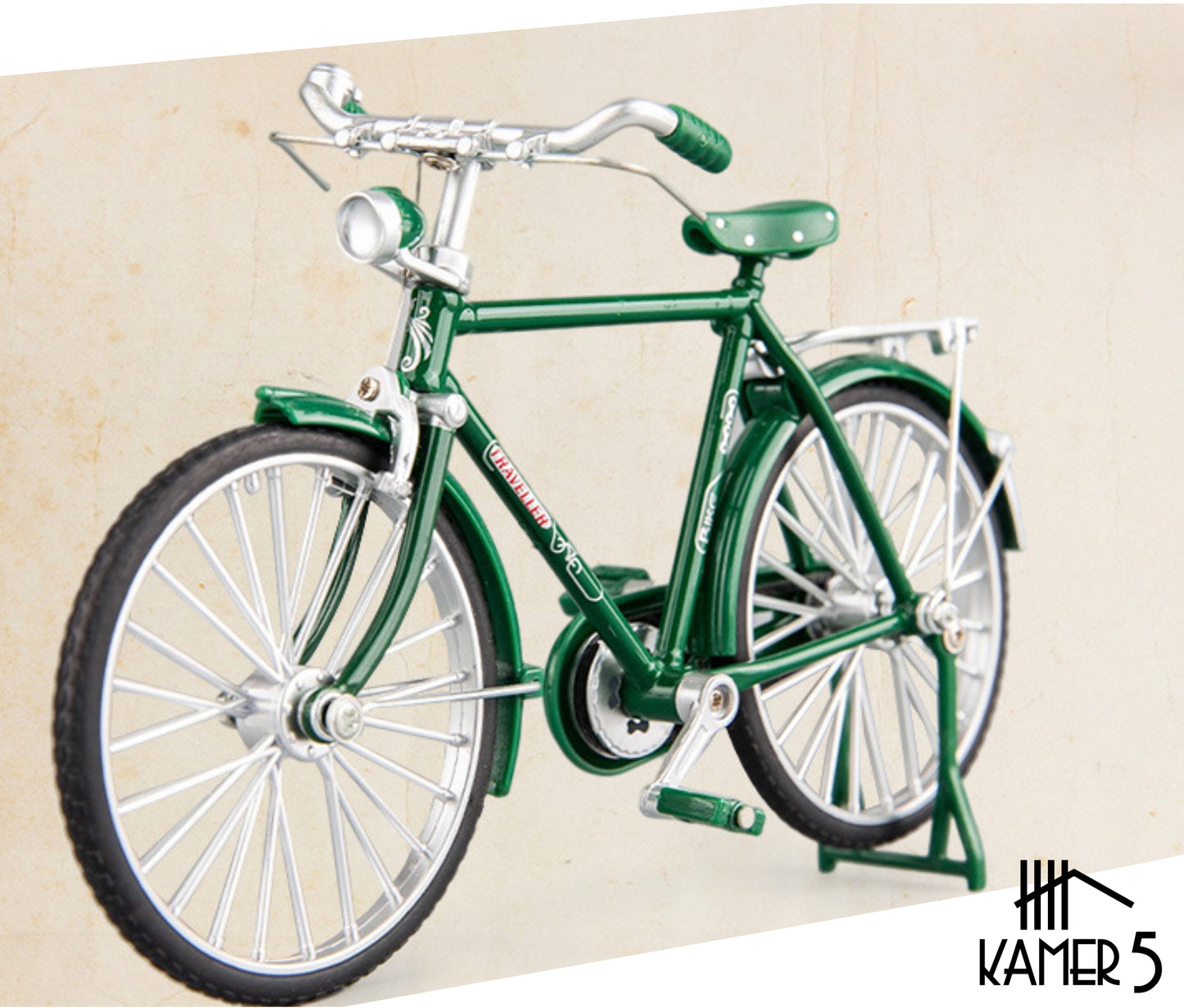 Kamer 5® Modelbouw Fiets - Herenfiets Groen