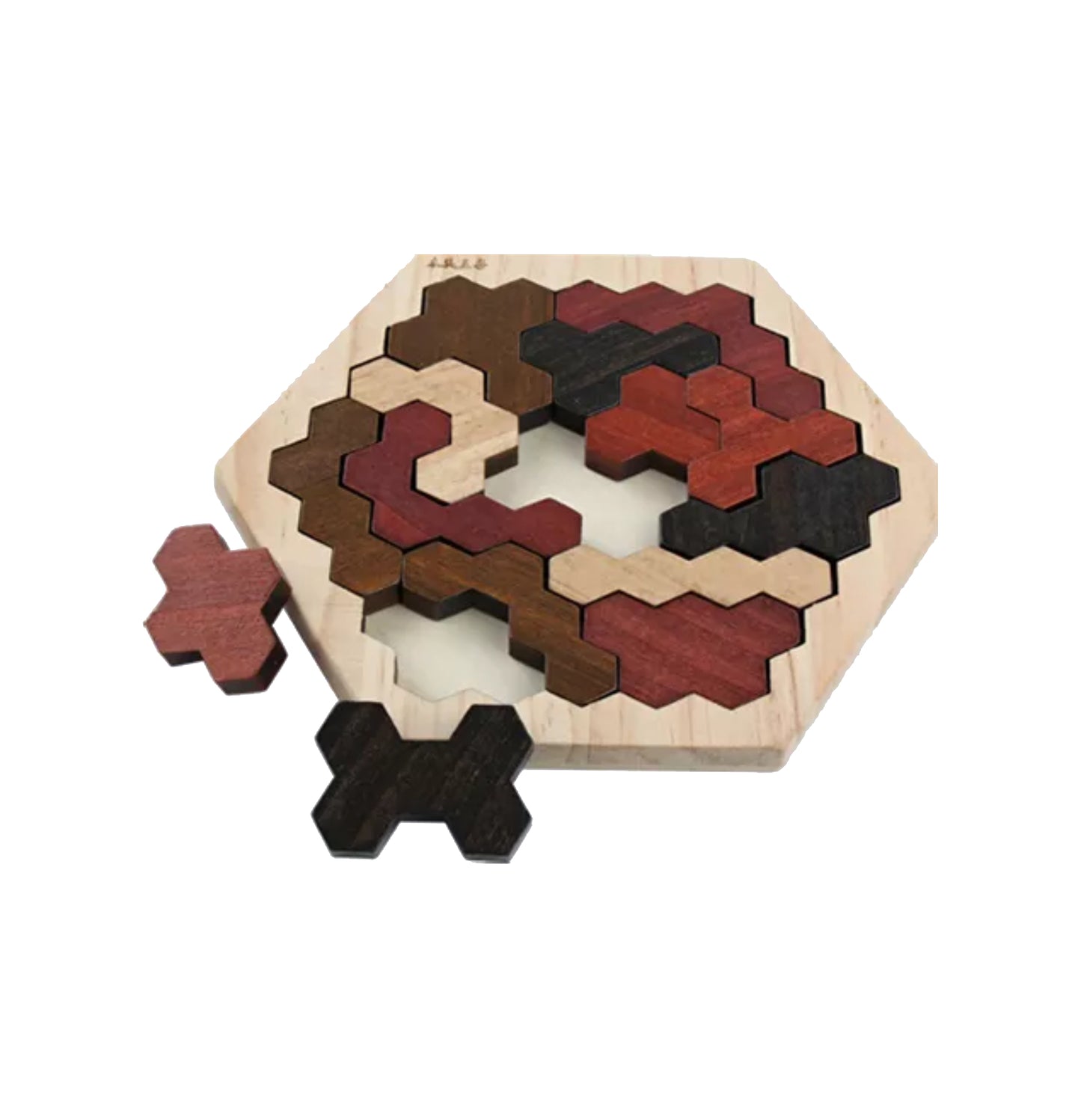 Houten Puzzel - Tangram Hexagon - Smartgames - Breinbreker - Vormen Puzzel - Kinderspeelgoed - Educatief Speelgoed - Vanaf 3 jaar