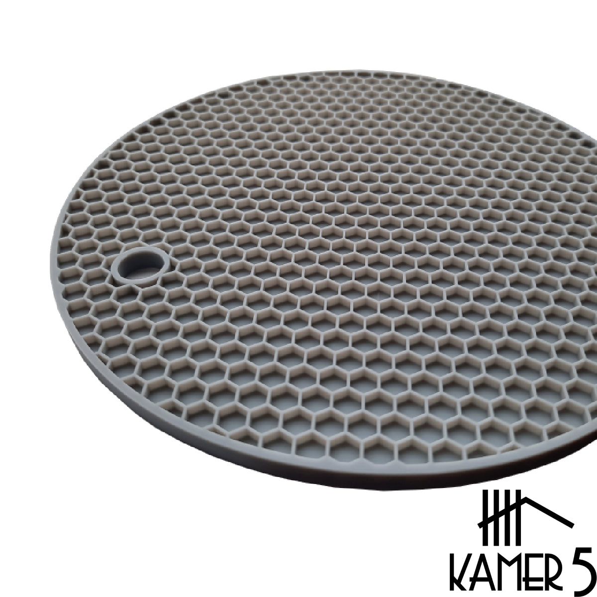 Pannen Onderzetter Grijs- Siliconen Honingraat Ø18 cm Anti Slip
