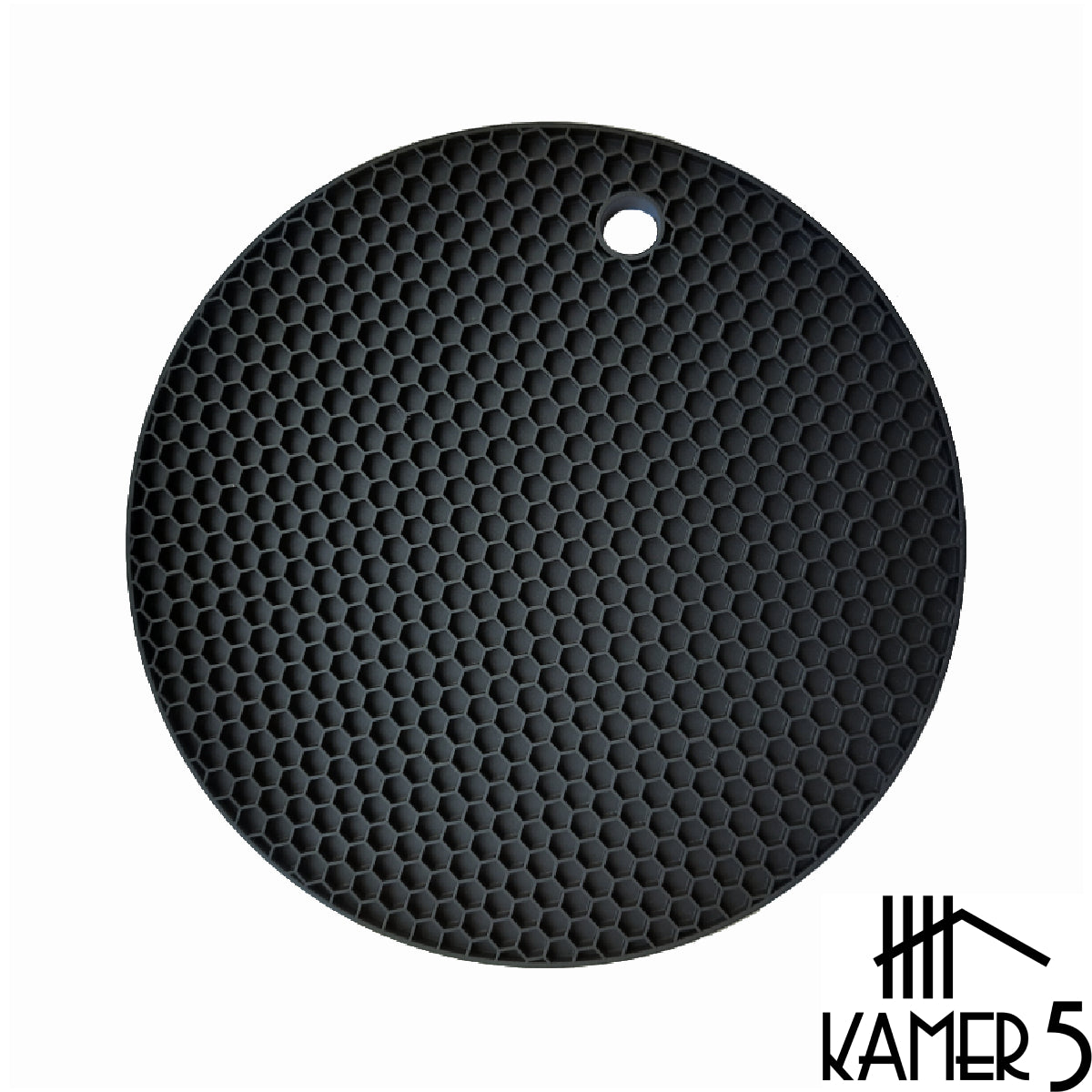 Pannen Onderzetter Zwart - Siliconen Honingraat Ø18 cm Anti Slip