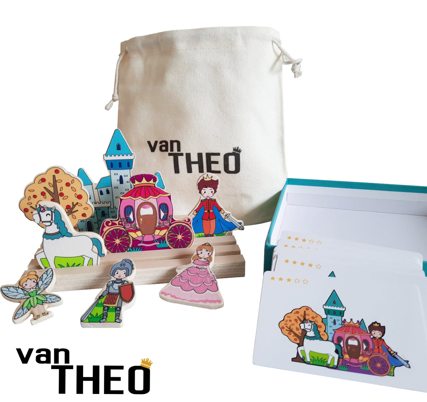 van Theo® Diepte Puzzel - Prinsen & Prinsessen - Houten Puzzel - Smartgames - Speelgoed 3 jaar