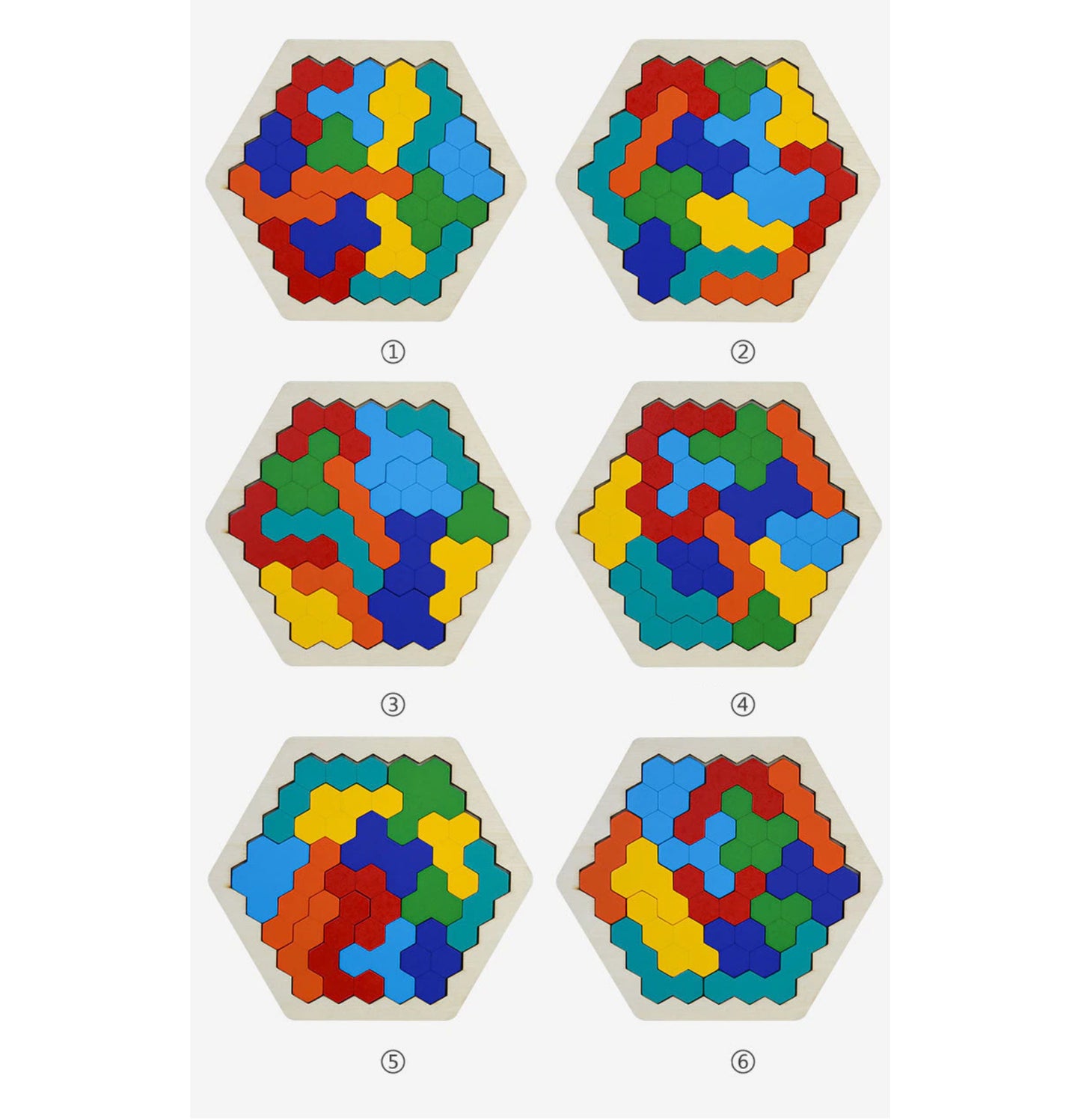 Kinderpuzzel Hexagon - Kleuren en Vormen - Kinderspeelgoed - Educatief Speelgoed - Vanaf 3 jaar