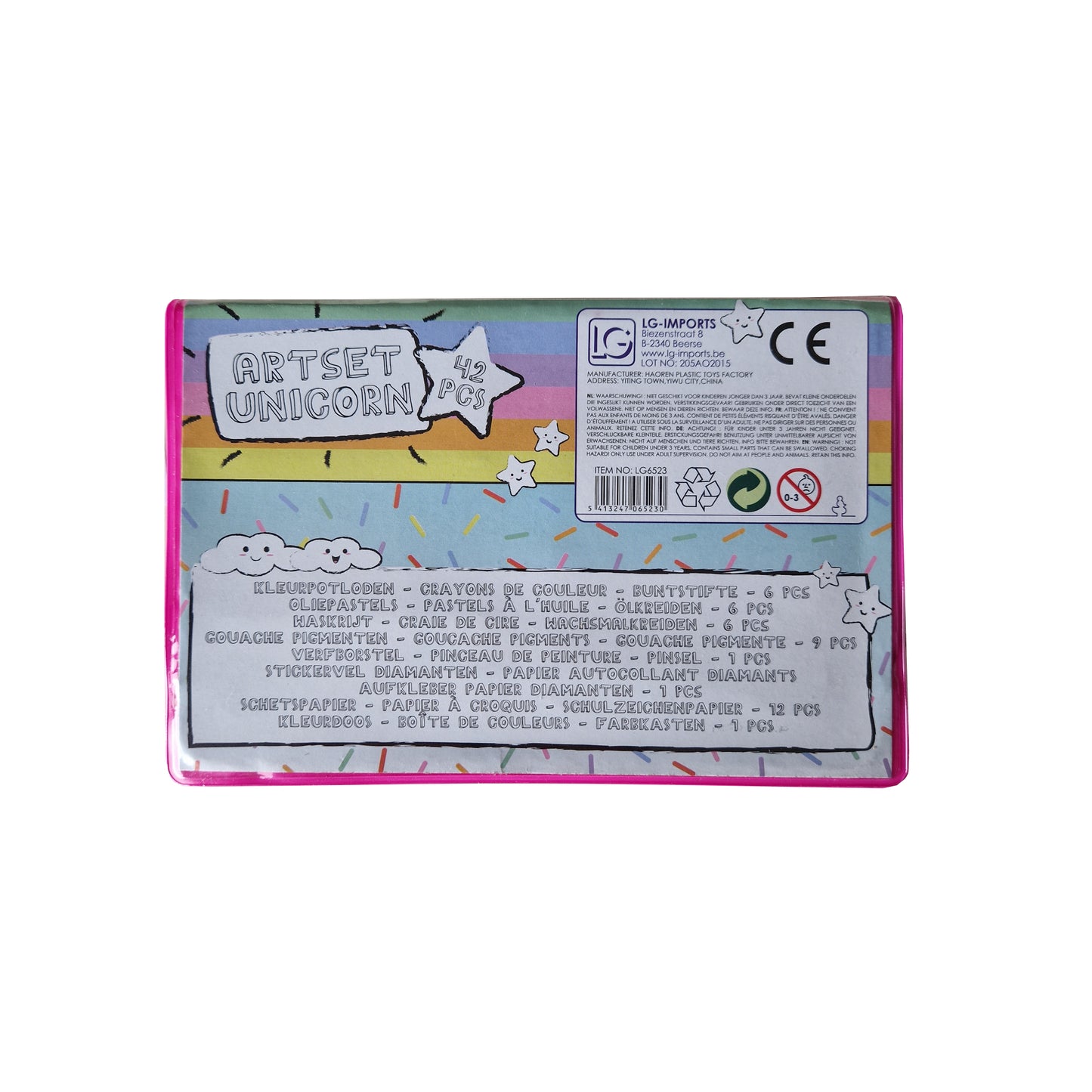 Roze Unicorn 42-delige Tekenset
