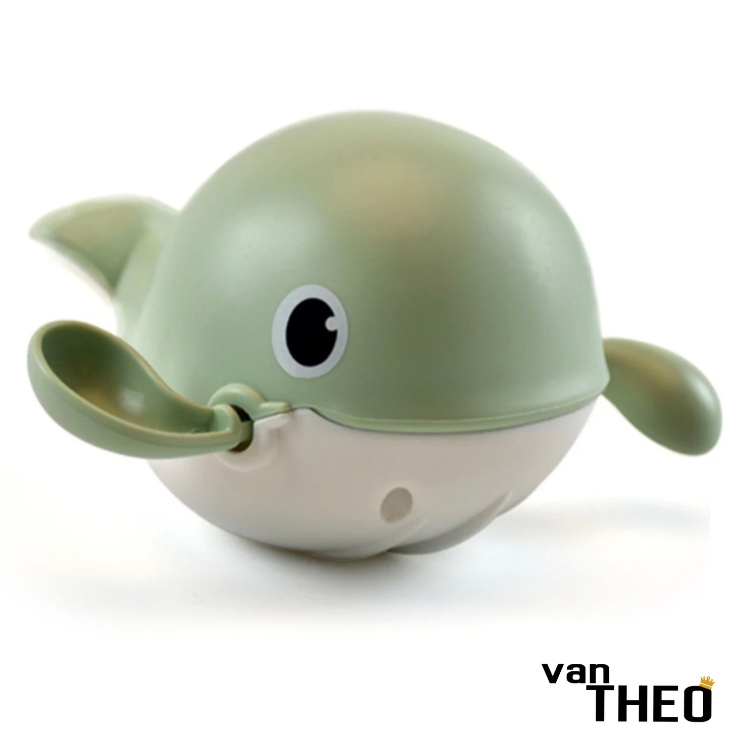 van Theo® - Badspeeltje Walvis - Opwindbaar Badspeelgoed - Water Speelgoed voor in Bad - Mint Groen - Vanaf 1 jaar