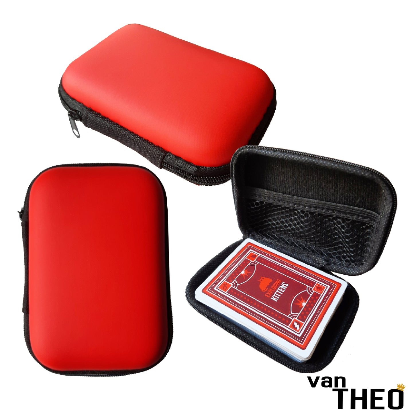 van Theo® Kaartspel Koffertje - Klein Opbergdoosje - Kaarten Opberg Box - Multifunctioneel
