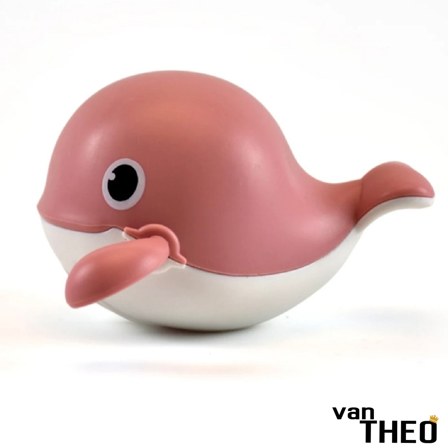 van Theo® - Badspeeltje Walvis - Opwindbaar Badspeelgoed - Water Speelgoed voor in Bad - Roze - Vanaf 1 jaar