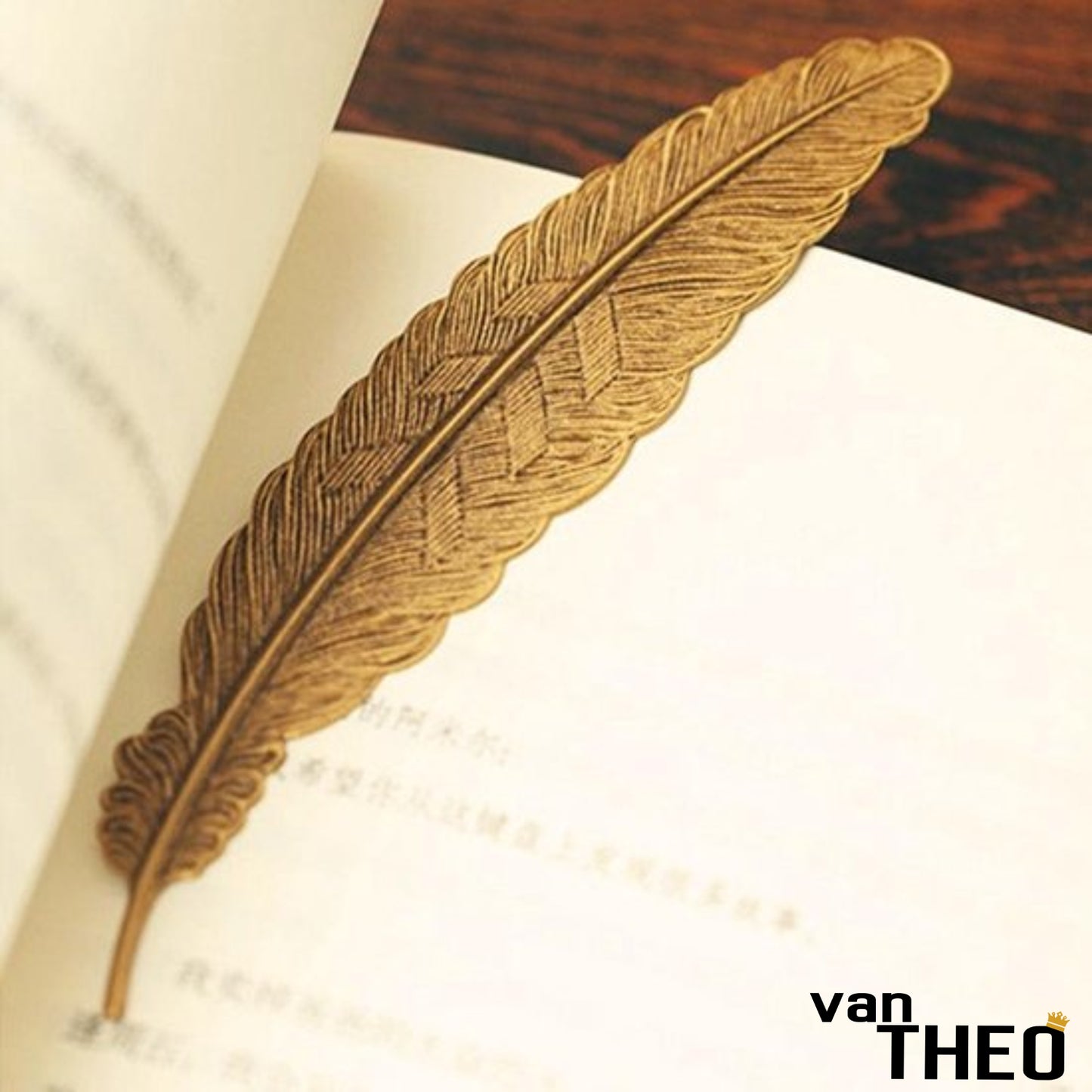 Boekenlegger Veer - metaal
