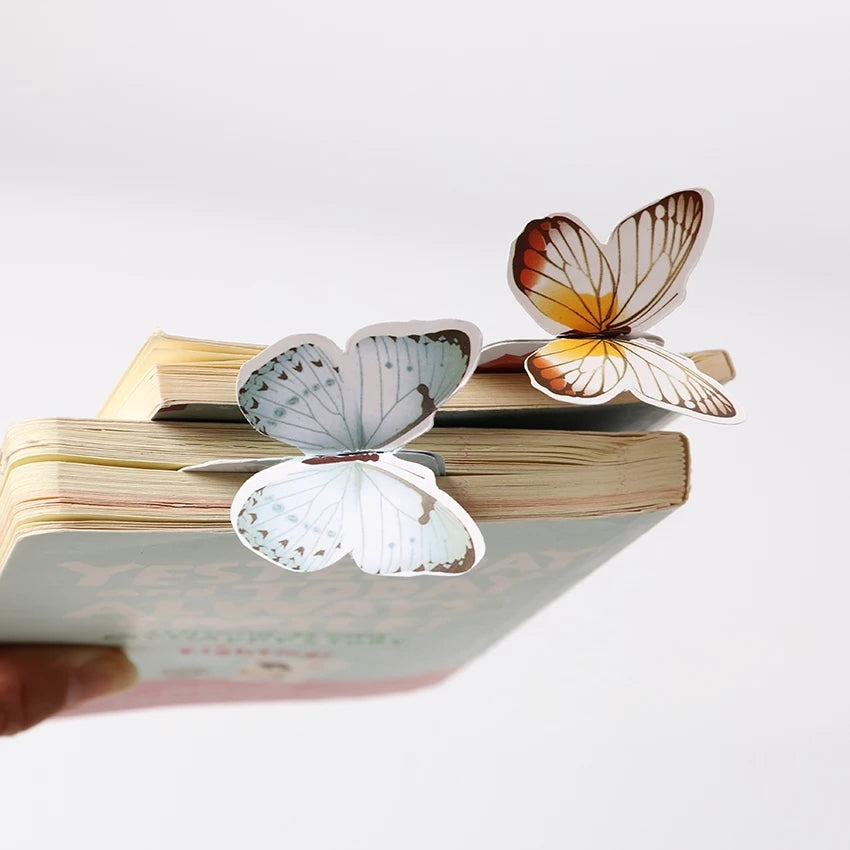 van Theo® Boekenlegger Vlinder & Bloem – Bladwijzer - Bookmark – Kaartje - Kleine Cadeautjes