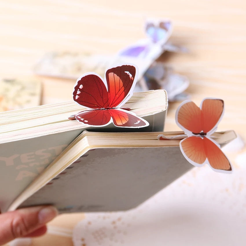 van Theo® Boekenlegger Vlinder & Bloem – Bladwijzer - Bookmark – Kaartje - Kleine Cadeautjes
