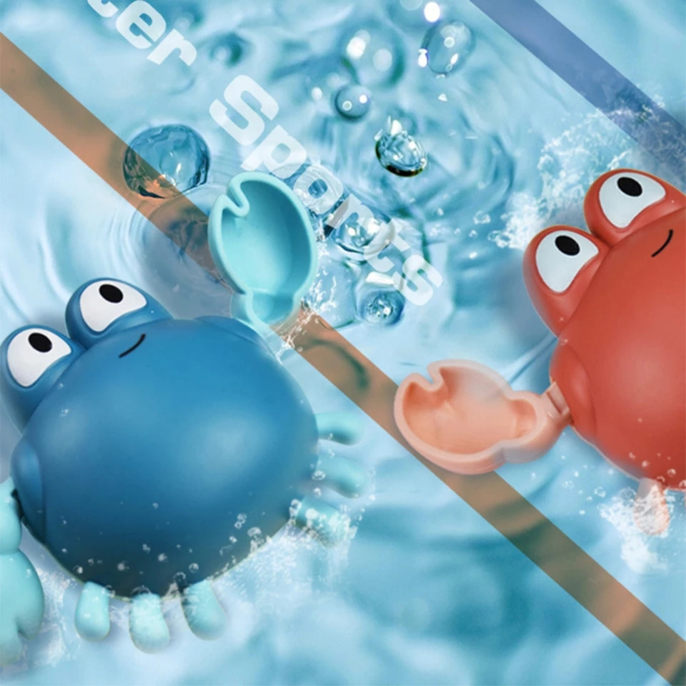 van Theo® - Badspeeltje Krab - Opwindbaar Badspeelgoed - Speelgoed voor in Bad - Blauw - Vanaf 1 jaar