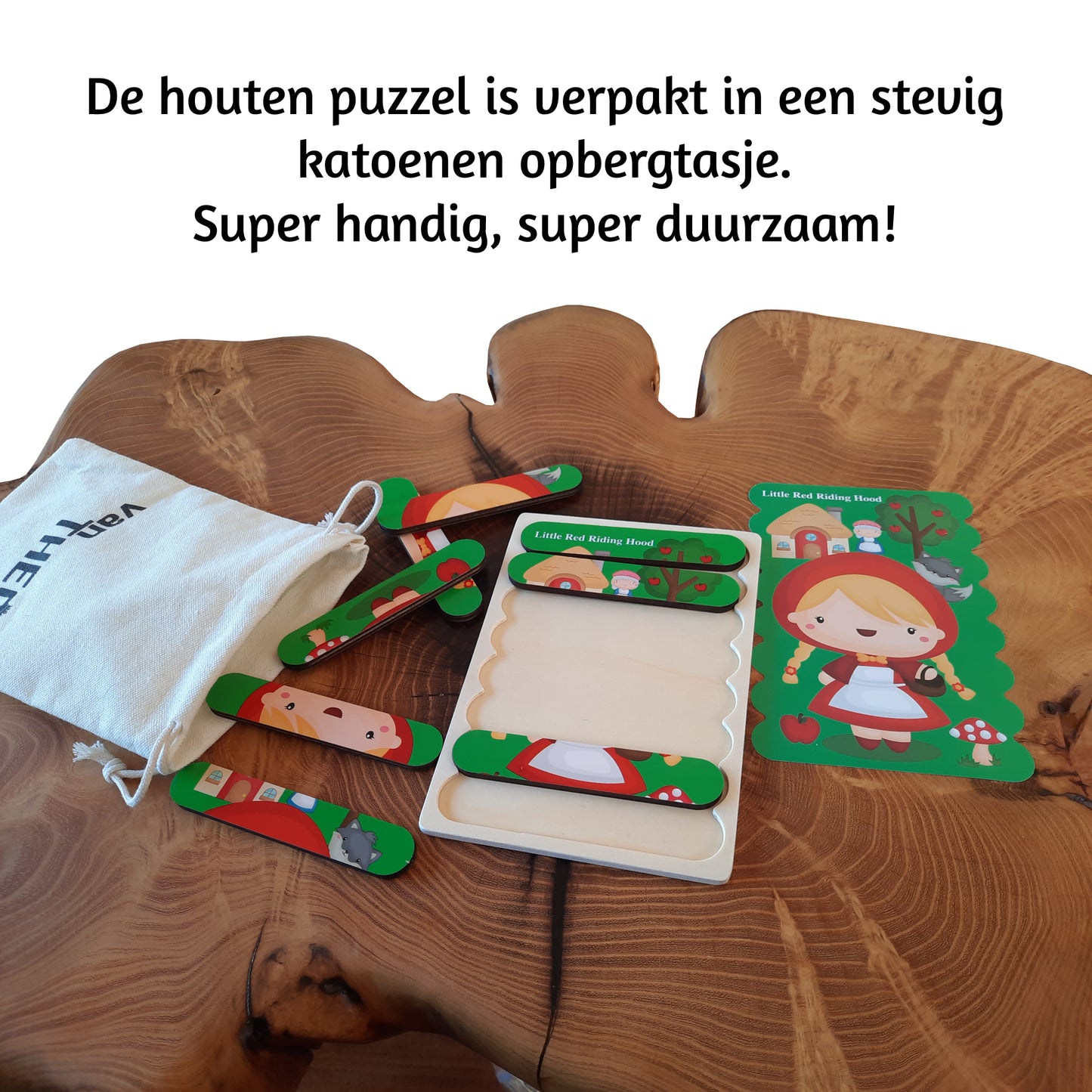 Houten Puzzel - Dubbelzijdige Kinderpuzzels - Set 4-in-1 - Montessori Speelgoed - Set Dieren 2