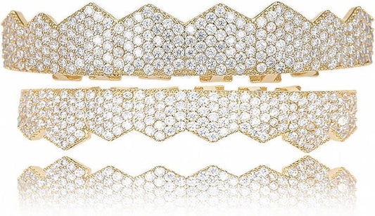 Grill Diamant - Boven en Onderkant - Grillz - HipHop Tanden - Zirkonia