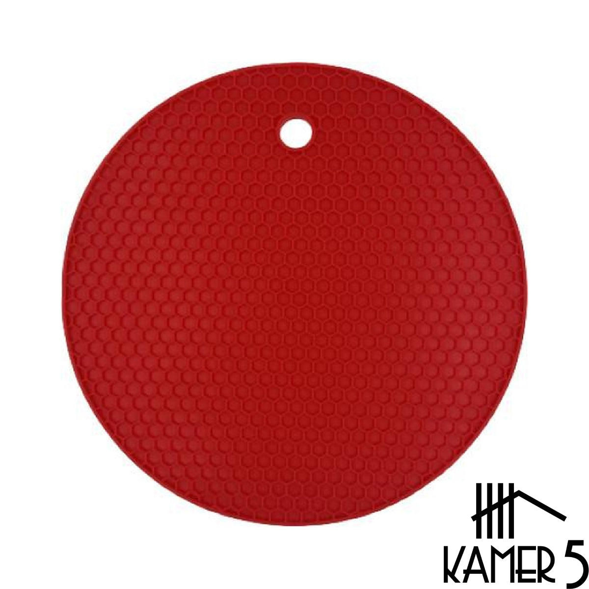 Pannen Onderzetter Rood - Siliconen Honingraat Ø18 cm Anti Slip